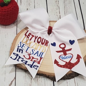 Let your Dream Set Sail Cheer Bow