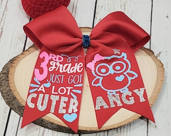 Cute Owl School Cheer Bow