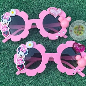 Pink Minnie Mouse Personalized Sunglasses | Kids Sunglasses | Customized Sun Glasses | Custom Sunnies |  Kids Sunglasses | Name Sunglass