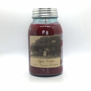 Apple Cellar Highly Scented Candle/Ball Jar 32 oz/Paraffin Wax/Farmhouse Candle/Hand Poured Candle/Country Primitive Candle
