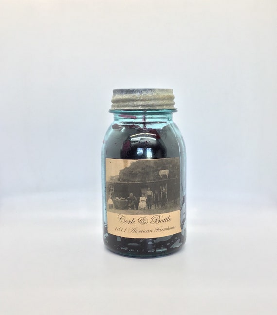 Liège et bouteille bougie hautement parfumée / pot à boule 32 oz / cire de  paraffine / bougie de ferme / bougie à la main / bougie primitive de pays / 