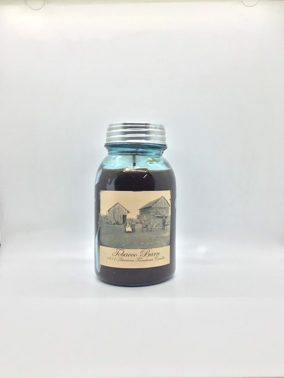 tobacco barn scented candles Tobacco Barn Highly Scented Candle/ball Jar 32oz/paraffin Wax/farmhouse  Candle/hand Poured Candle/country-primitive Candle