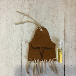Marlboro Man Highly Scented  Branded Leather Air Freshener/car freshener/bathroom freshener/closet freshener/branded leather with fringe