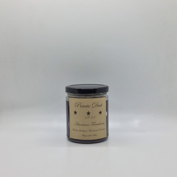 Prairie Dust Highly Scented Candle/Jelly Jar/9oz/Paraffin Wax/Farmhouse Candle/Hand Poured Candle/Country-Primitive Candle