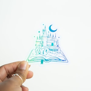 Holographic Wizardschool Vinyl Sticker: Water Resistant Laptop Decal