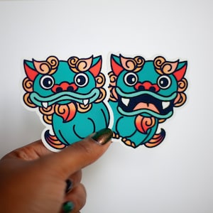 Okinawa Shisa Dog Stickers *2 PACK* | Okinawa Japan Sticker | Japan Sticker | Okinawa Sticker| Vinyl Sticker | Shisa Dog