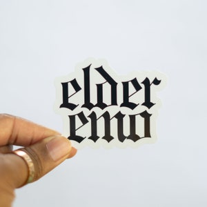 Elder Emo Vinyl Sticker: Wasserfester Laptop-Aufkleber