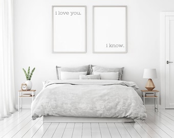Star Wars Print Set: I Love You, I Know - Minimalist Design (Digital Download)