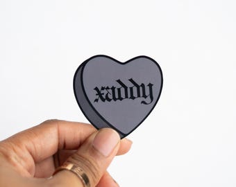 Xaddy Fourth Wing Vinyl Sticker: Bookish Candy Heart