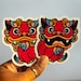 Red Okinawa Shisa Dog Vinyl Stickers - Japanese Guardian (2 PACK) - Etsy