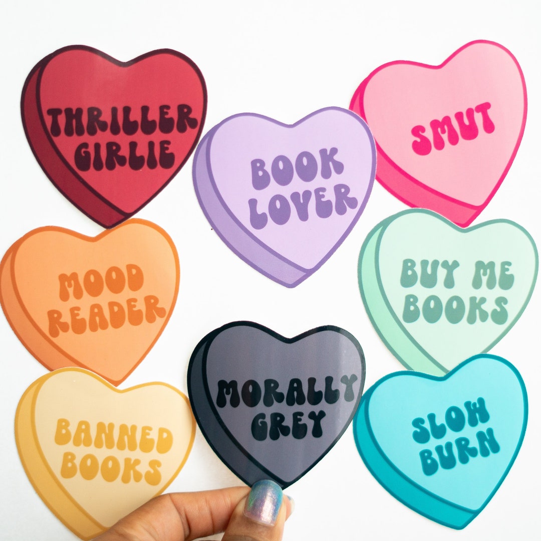 Bookish Candy Hearts Valentines Stickers Candy Hearts Valentines Day