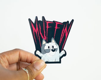 Muffin Bluey Sticker | Muffin Sticker | Bluey Sticker | Vinyl Sticker