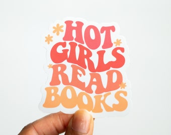 Hot Girls Read Books Sticker