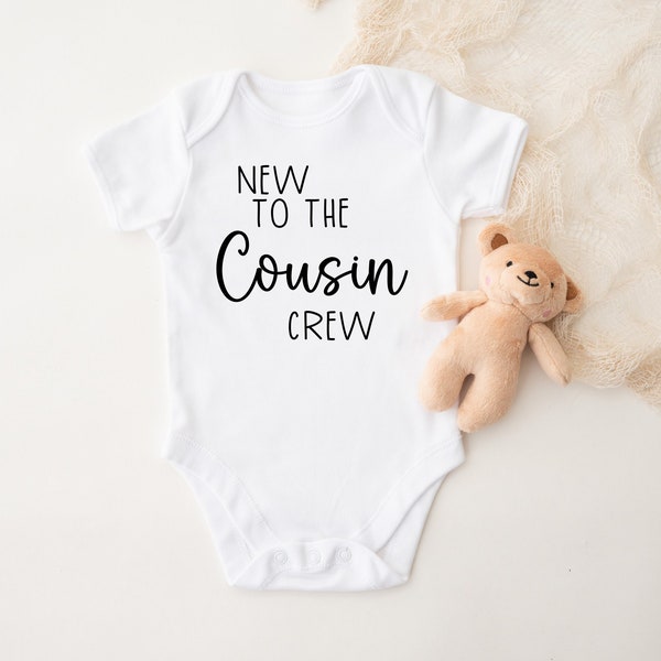 New To The Cousin Crew Baby Announcement, Baby Bodysuit, Pregnancy Reveal, Custom Bodysuit, Baby Shower Gift, Pregnancy Announcement, Cousin
