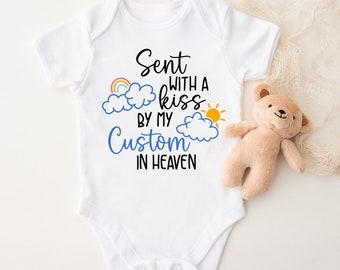 Sent With A Kiss Custom Baby Bodysuit: In Memory Of, Guardian Angel