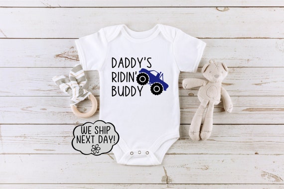 Daddy's Riding Buddy Funny Baby Bodysuit Baby Humor Baby | Etsy