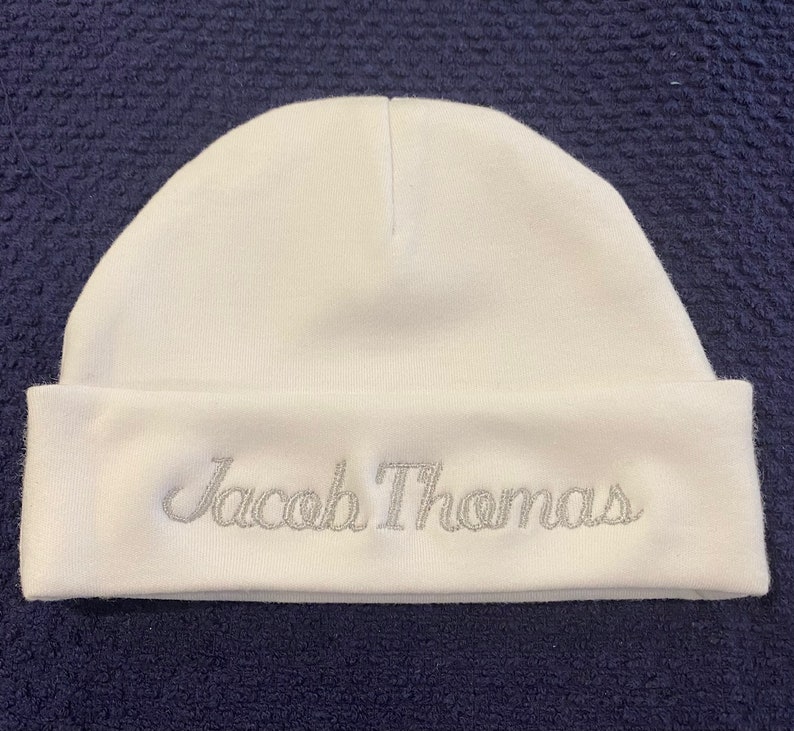 Newborn Personalized Baby Hat image 1