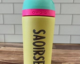 Personalized Owala Kids 14 Oz Flip Water Bottle With Built in