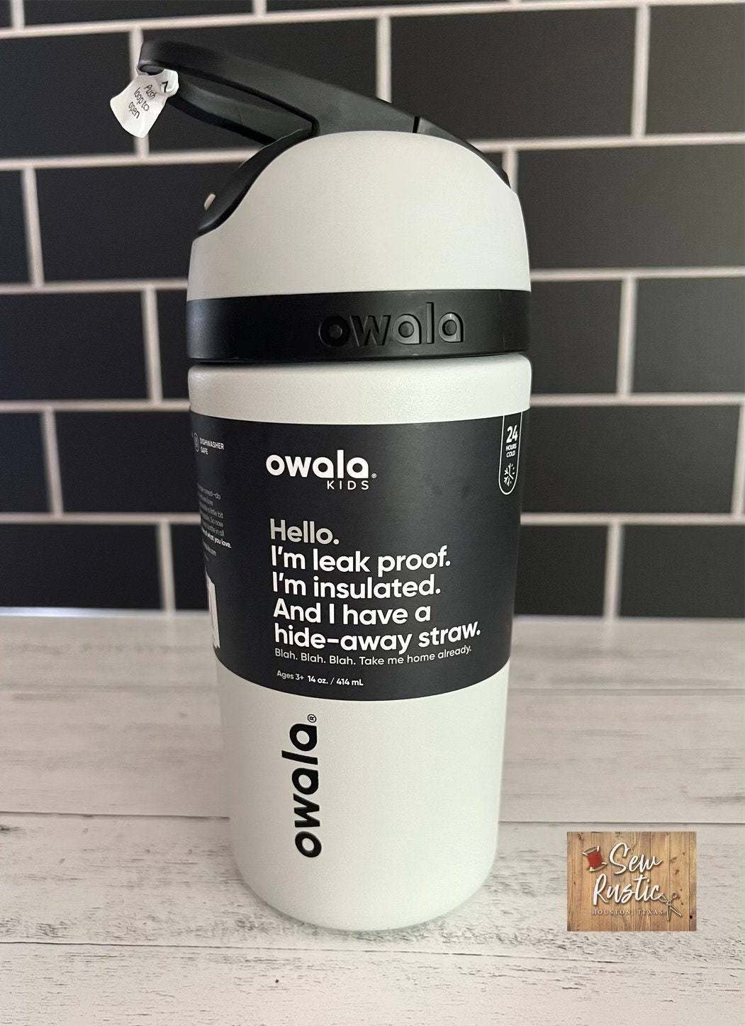 Personalized Owala Kids 14 Oz Flip Water Bottle With Built in