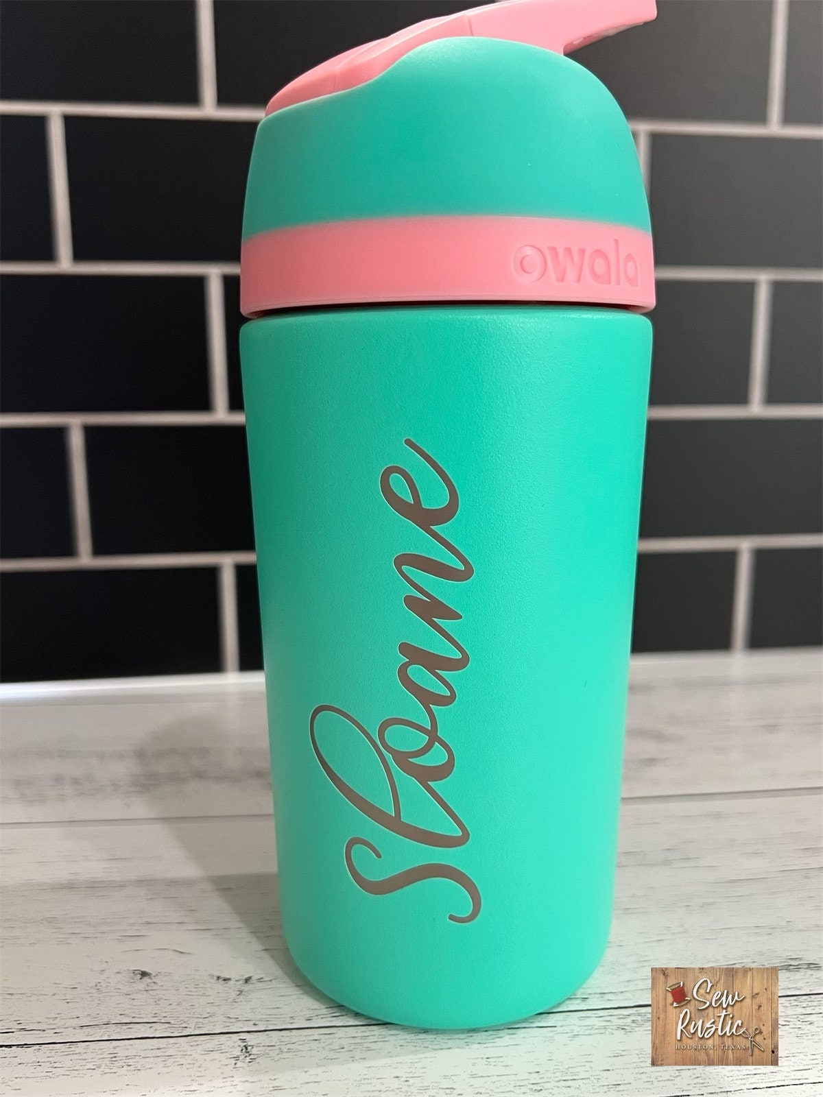 Personalized Owala Kids 14 Oz Flip Water Bottle With Built in Straw Locking  Leak Proof Lid Back to School Overnight Camp 