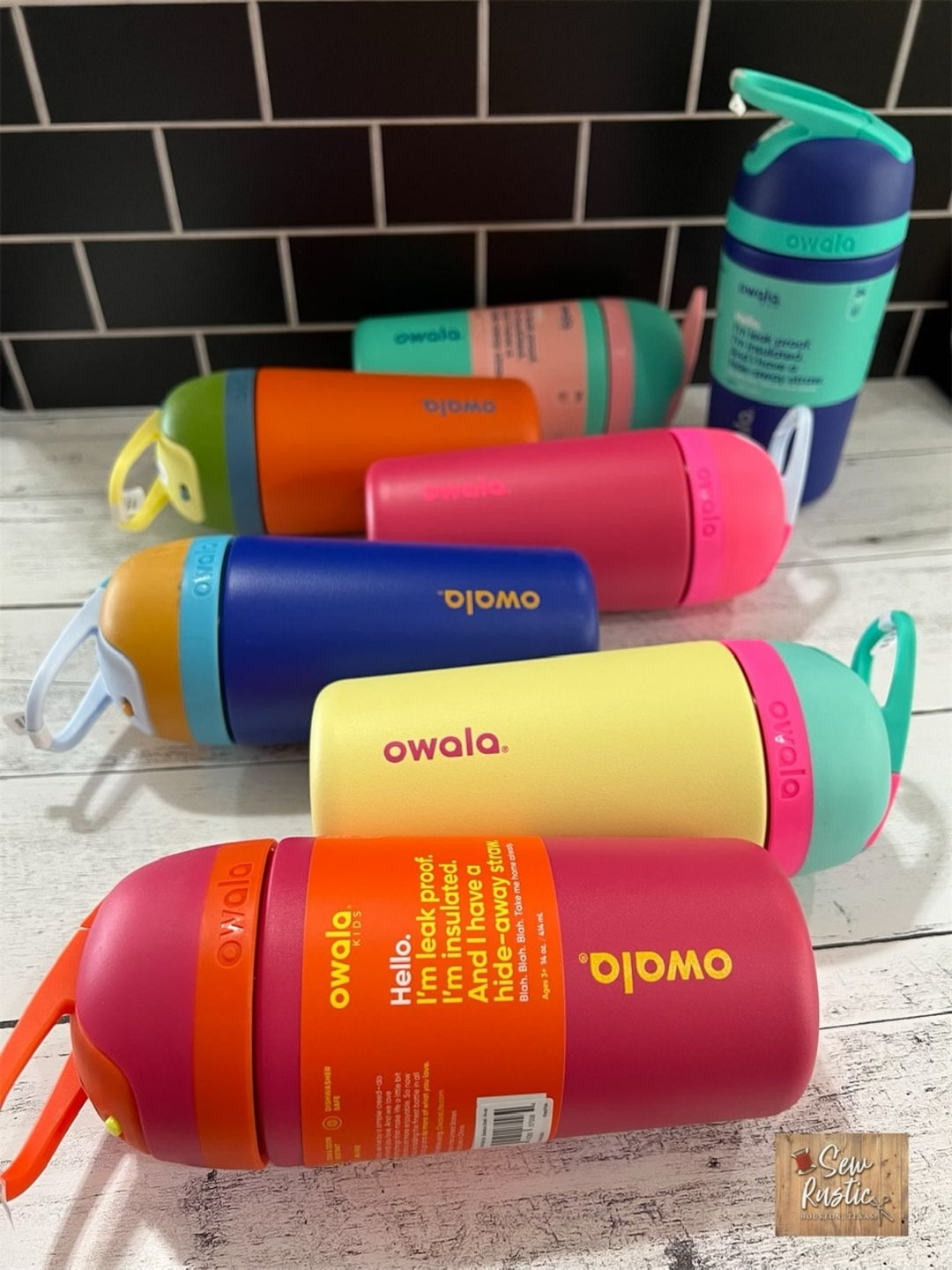 Personalized Owala Kids Freesip 16 Oz Water Bottle W/built in