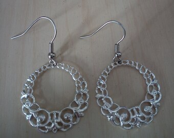 Silver Filigree Dangle Earrings