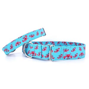 Crab Martingale Dog Collar: Adjustable Sizes, Beach Collar