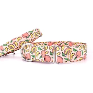 Peaches Martingale Dog Collar: Adjustable Summer Food Collar