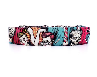 Martingale Dog Collar Zombie Apocalypse - For Big Dogs - Medium to Extra Large - 1.5 and 2 inches