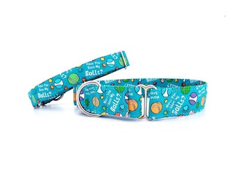 Collar Martingale para perros ¿Has visto mis bolas?, a prueba de escapes, diseño para perros machos