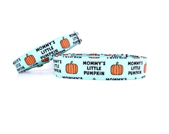 Pumpkin Martingale Dog Collar - Mommy's Little Pumpkin - Fall Design Collar - Machine Washable - Handmade