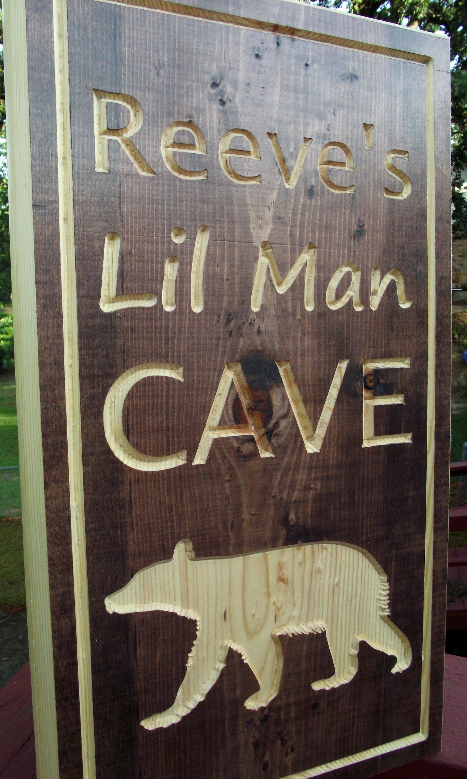 Personalized Lil little Man Cave Sign / Custom Carved Decor - Etsy