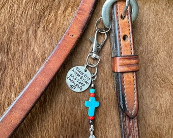 Lot De 2 Porte-clés équestres « Bless This Horse Rider Keep Safe » – Pendentifs Selle Et Bride, 180 Mm, Pour Cavaliers