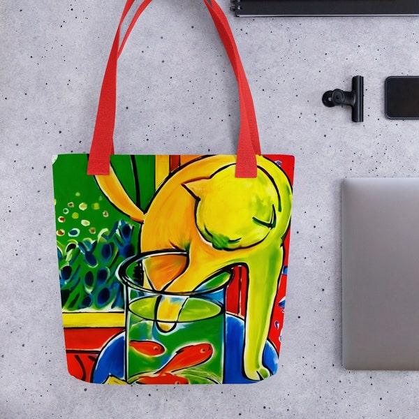 The Cat with Red Fish Tote bag, Henri Matisse Art, Fauvist Painting, Modern Art, Le Chat Aux Poissons Rouges, Art Lover Gift