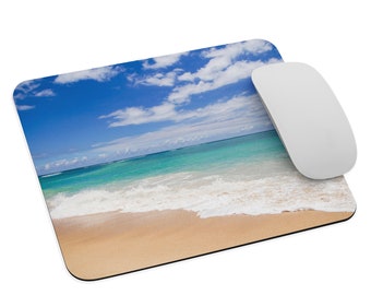 Paradise Beach Mouse pad  |  Desk Accessories | Summer Mouse Pad | Office Decor| Coworker Gift