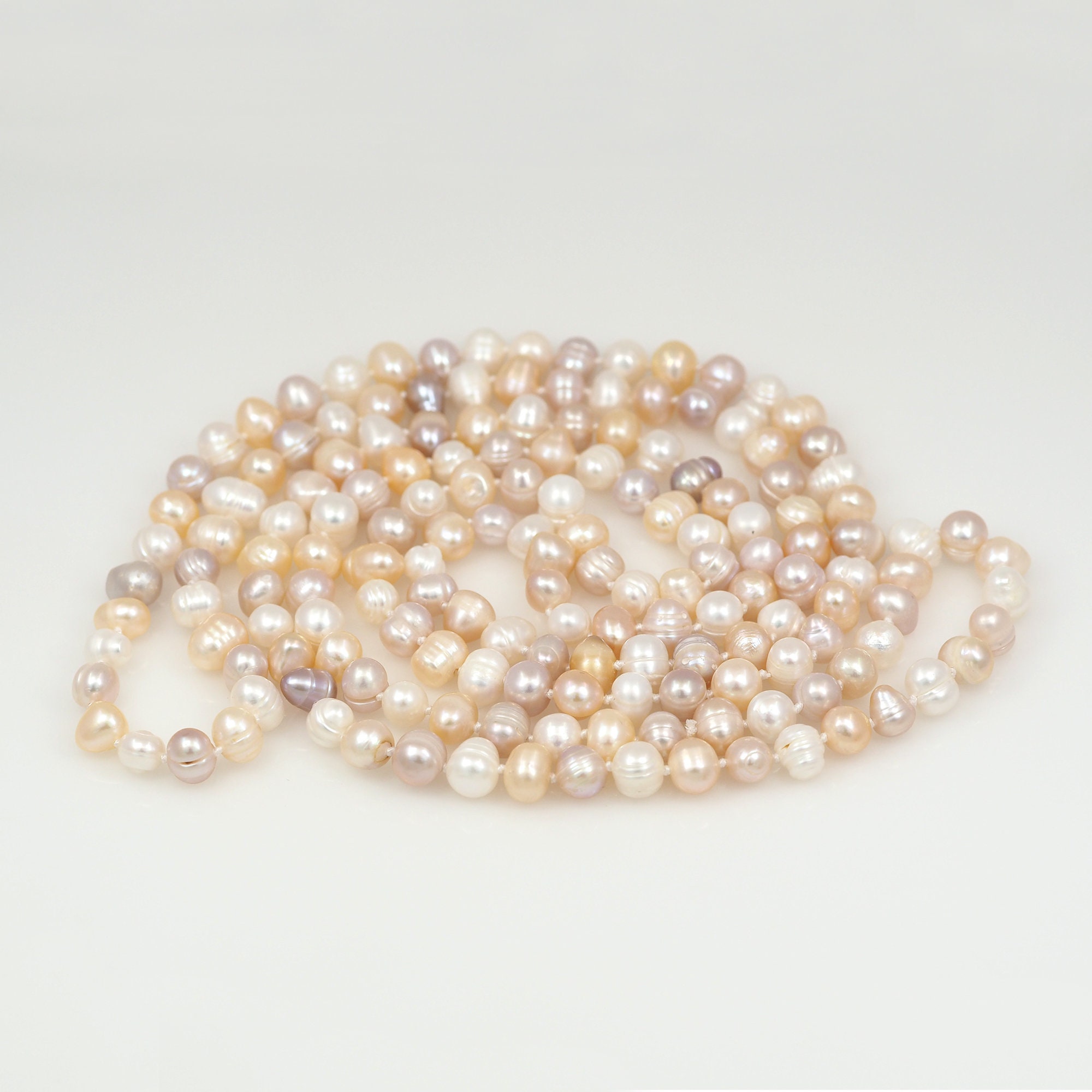 1 Str, Gold Pearl Necklace, Irregular Pearl, AAA, Real Freshwater Pearl,  DIY Pearl Accessories, Multi-Size Pearls, Length 35 cm