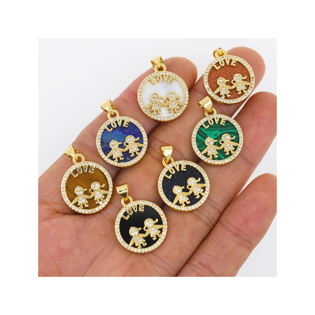 Natural Stone Love Necklace,boy Girl Charm,nature Lapls Lazuli Stone