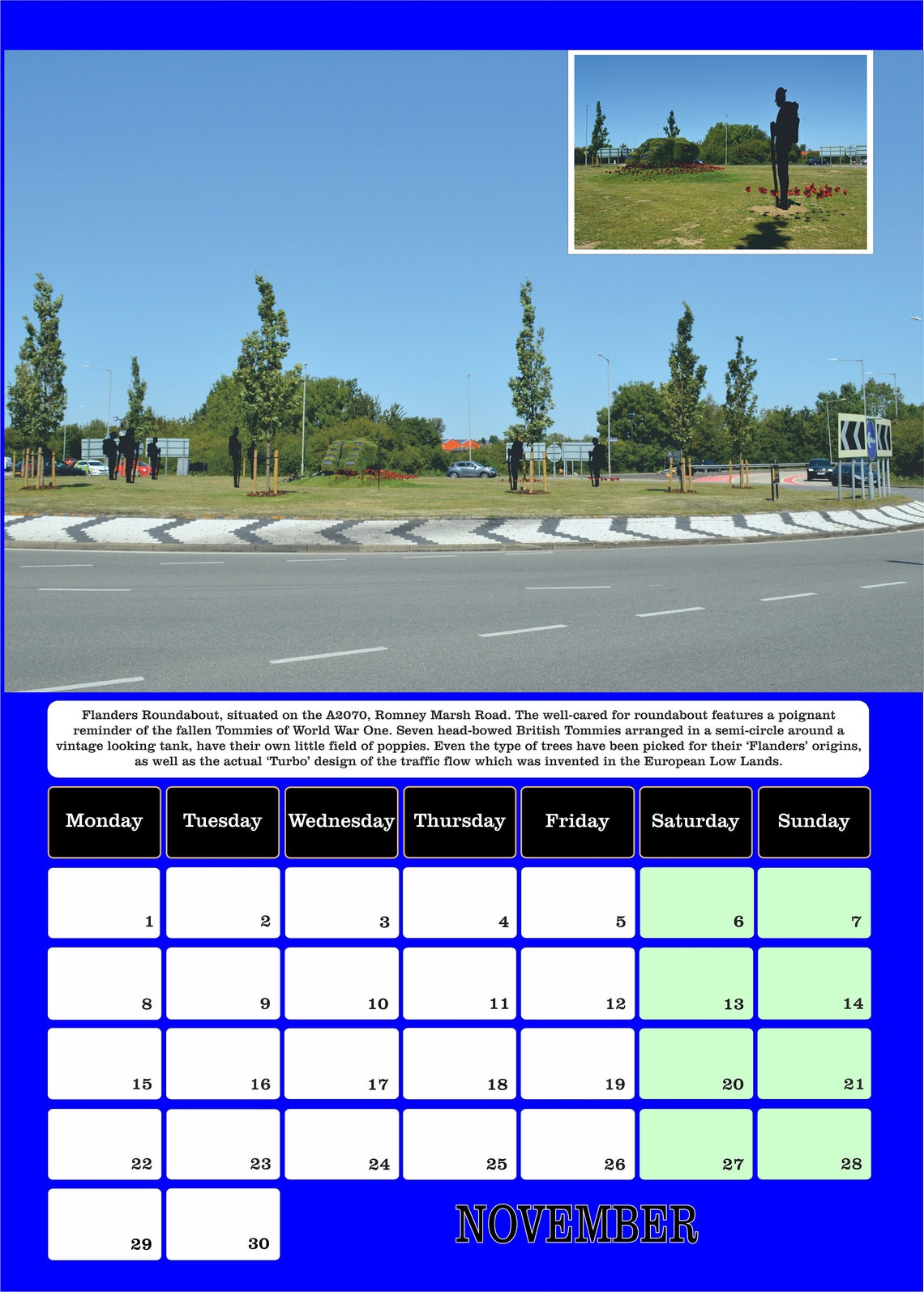 Best of British Roundabouts 2021 A3 wall calendar Etsy