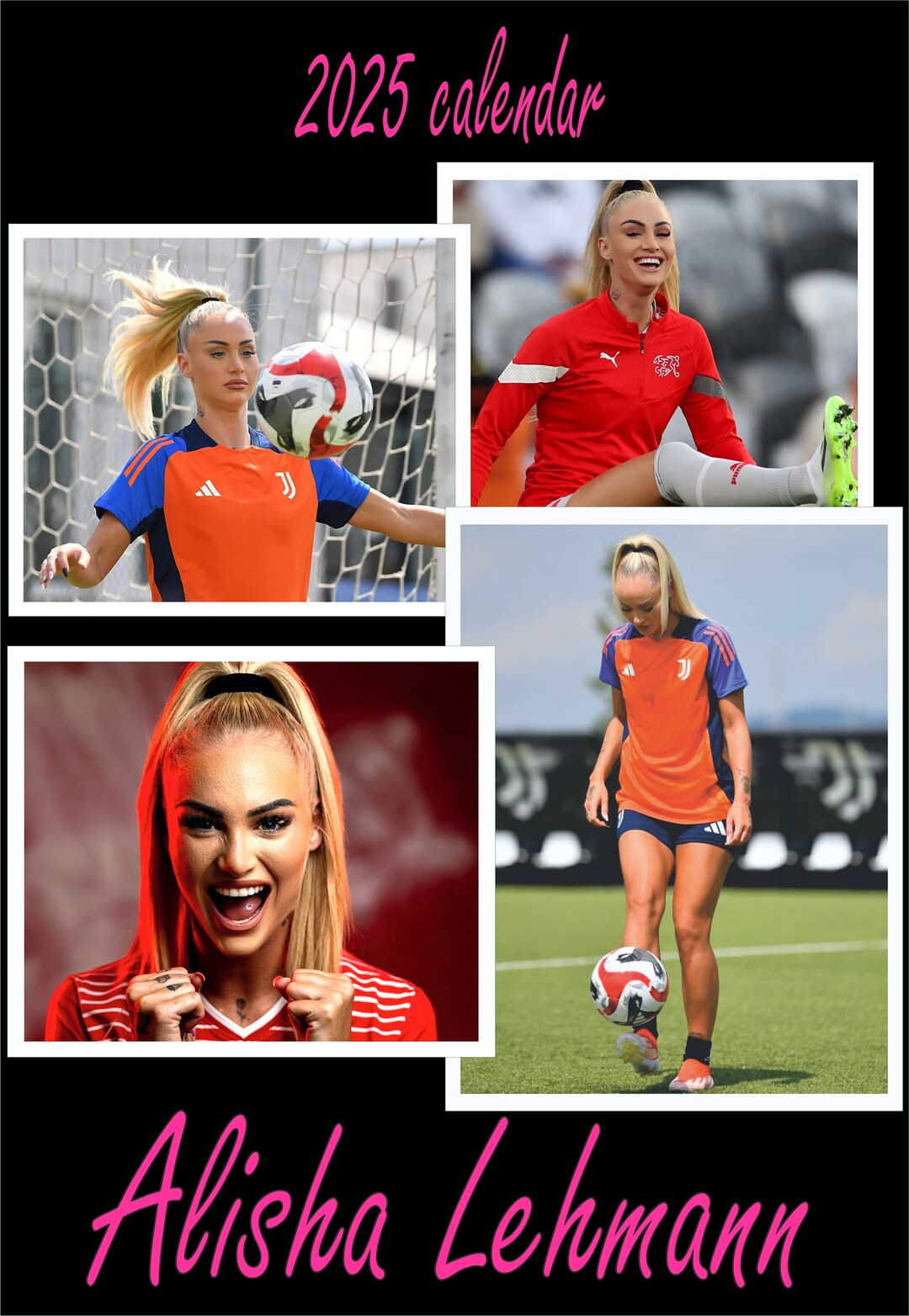 Alisha Lehmann 2025 A3 (297 X 420 Mm) Wall Calendar Etsy