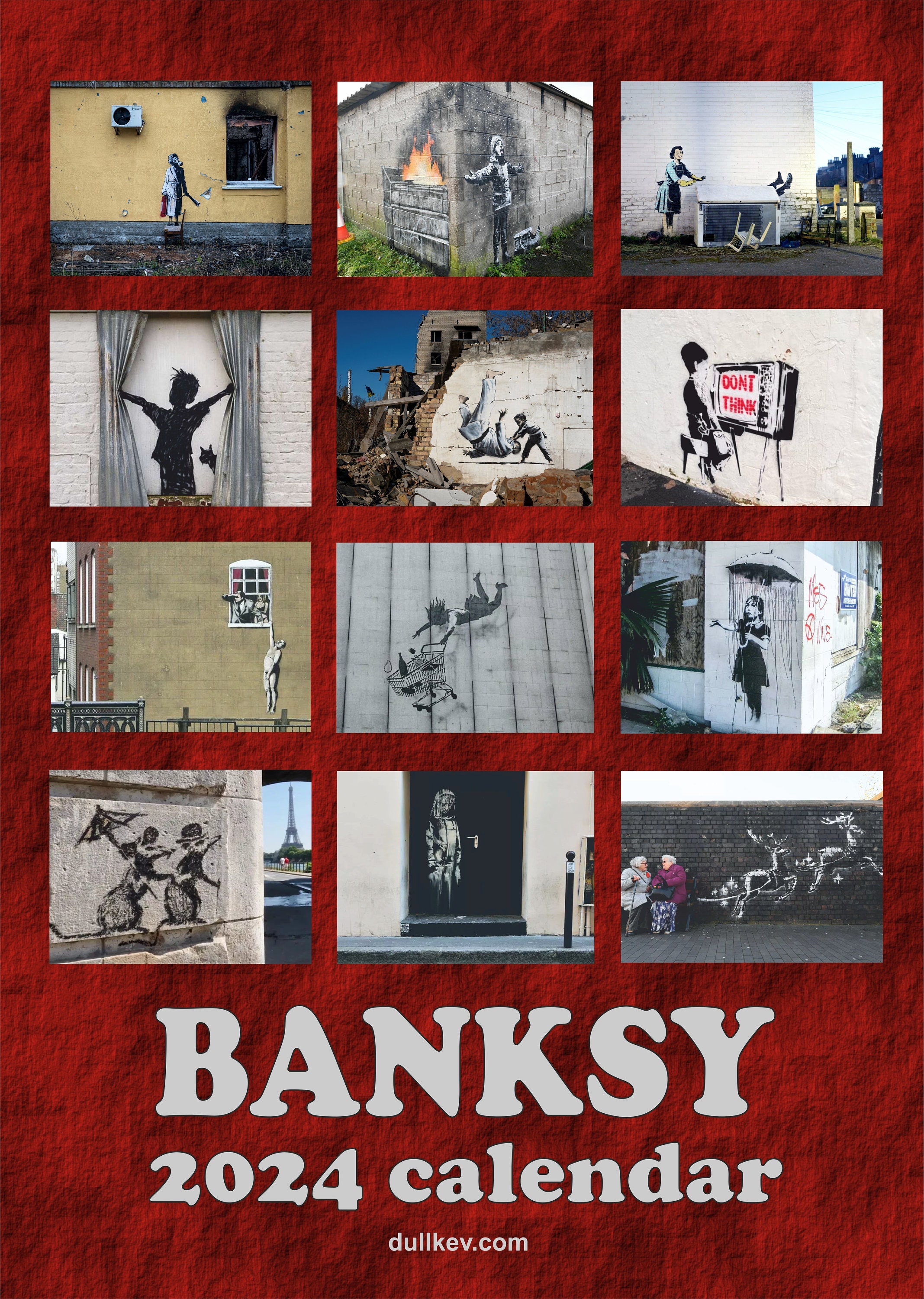 Banksy 2024 A3 Wall Calendar Etsy UK