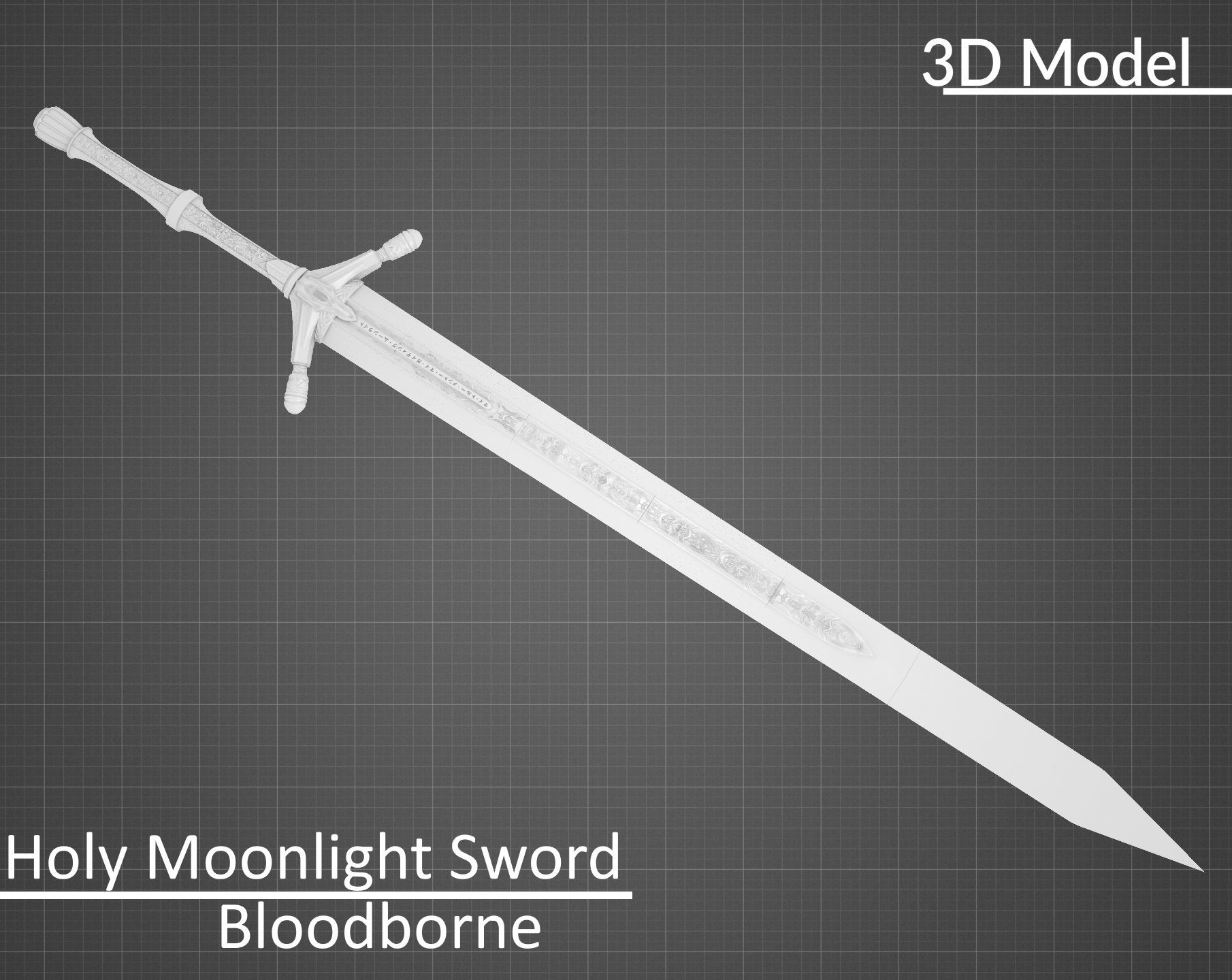 Frayed Blade Dark Souls 3 STL Digital Model 3D Print Cosplay 