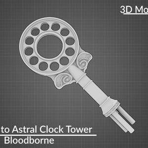 Key to Lady Maria&#39;s Astral Clock Tower (Bloodborne) 3D model, STL Files (Digital Only)