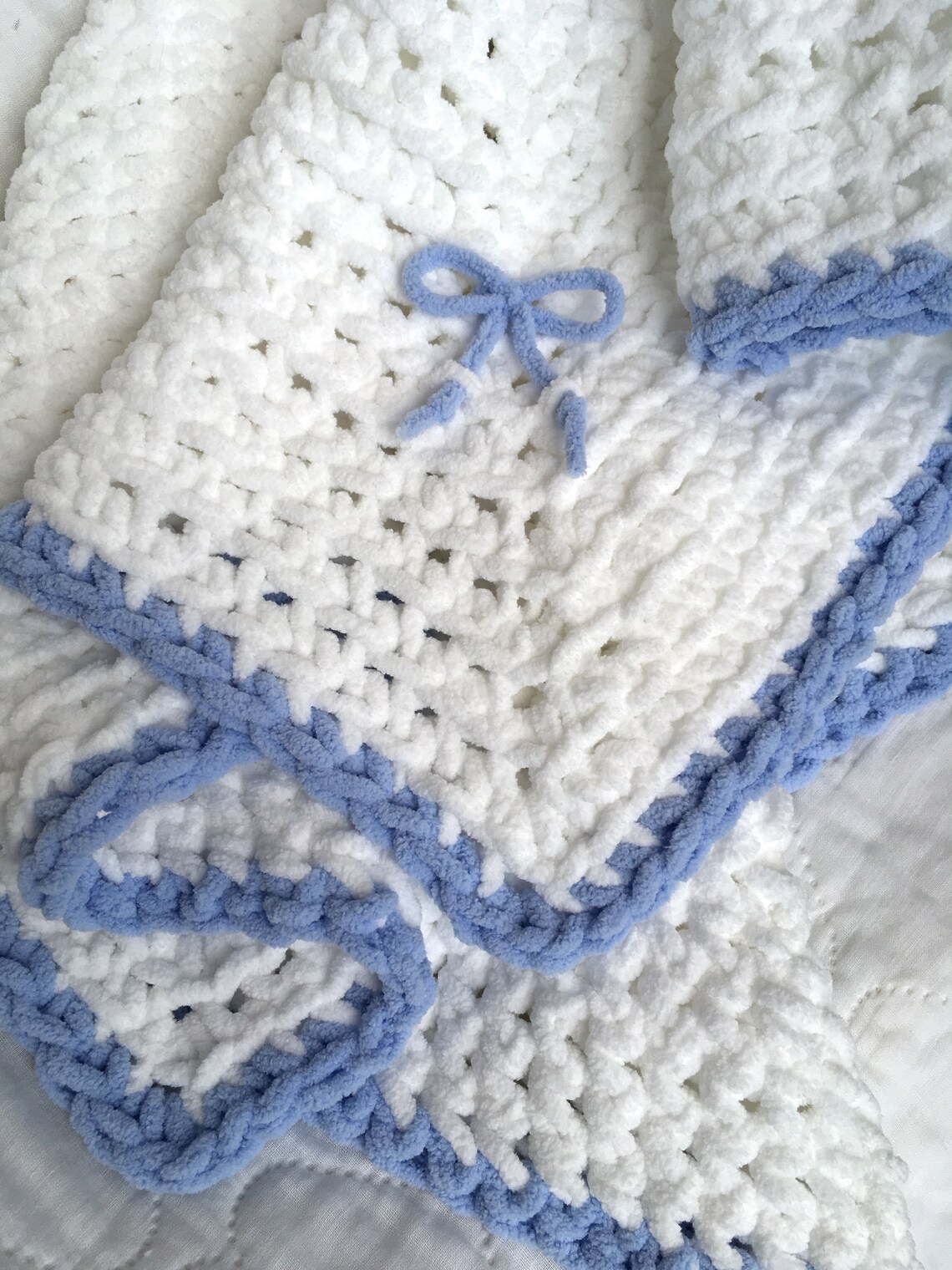 Hand Crocheted Christening Blanket Etsy.de