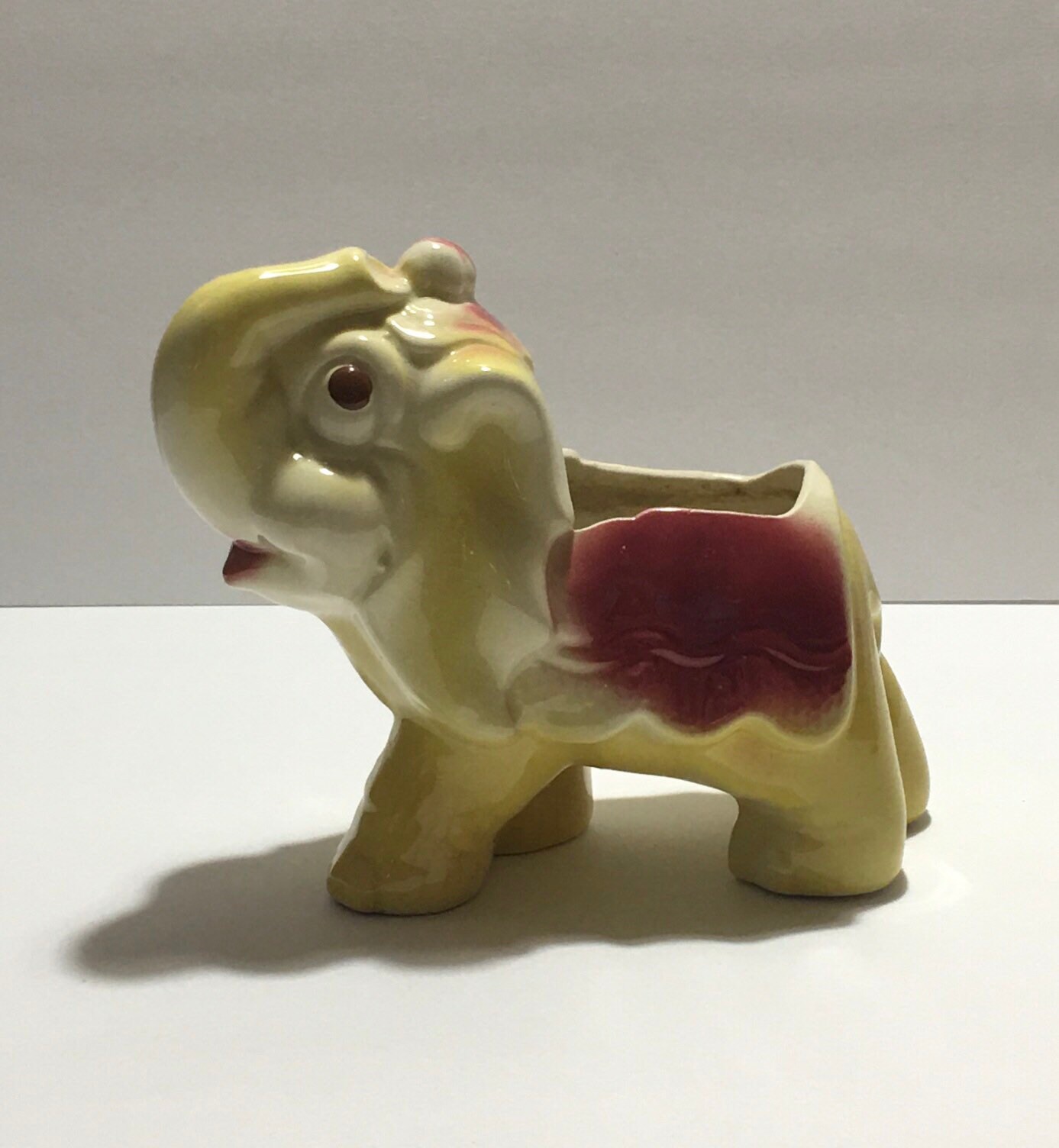 Vintage 1940s Ceramic Elephant Planter Shawnee Pottery Etsy
