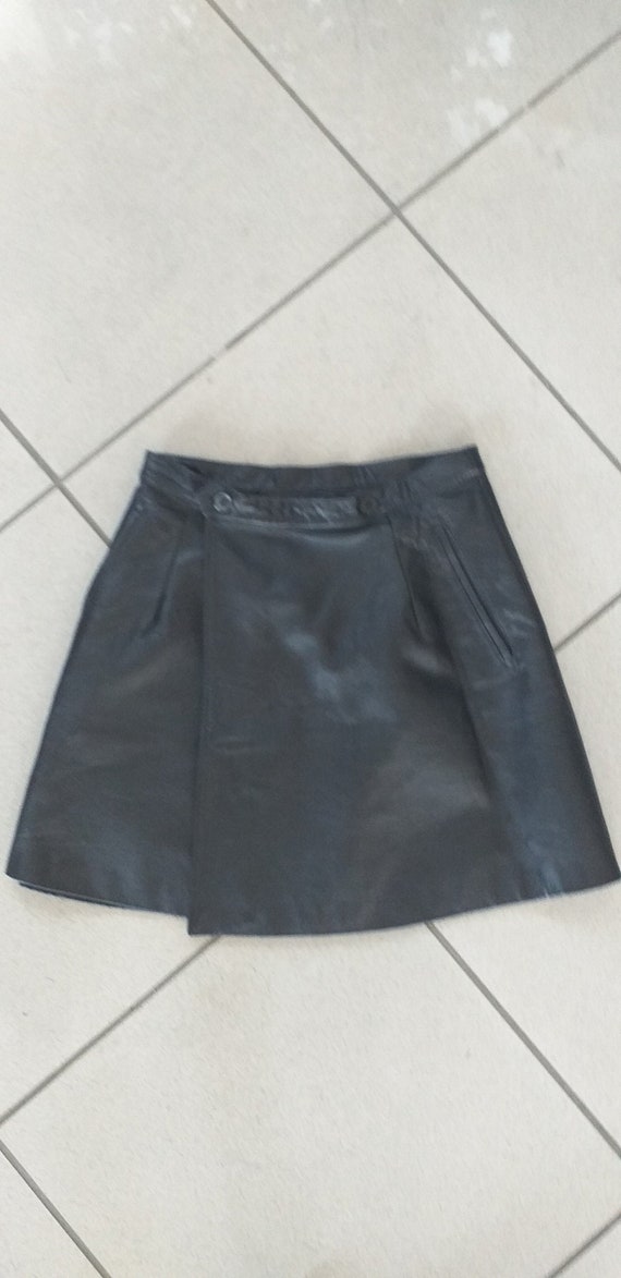 Black leather skirt