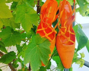 Zapatos Zapatos para mujer Sandalias Cangrejeras Sandalia cerrada naranja Stephane Kelian 