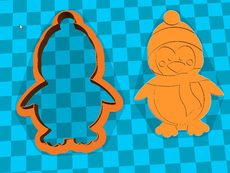 Stl file PENGUIN cookie cutter