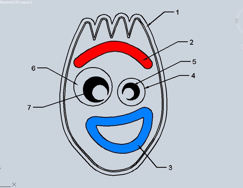 Stl file Forky cookie cutter for printing on 3D printer