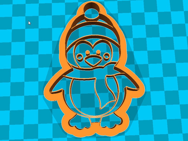 Stl file PENGUIN cookie cutter
