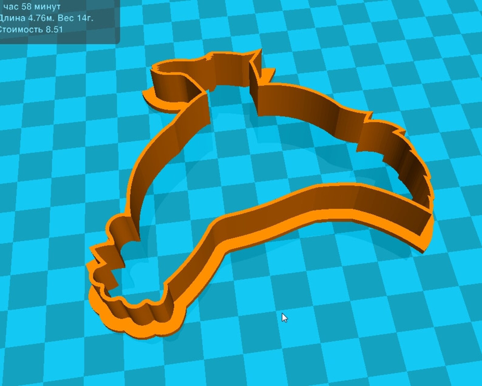 Stl file chicken cookie cutter for printing on 3D printer Etsy